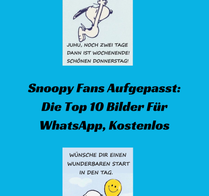 Snoopy Fans Aufgepasst Die Top 10 Bilder Für WhatsApp, Kostenlos